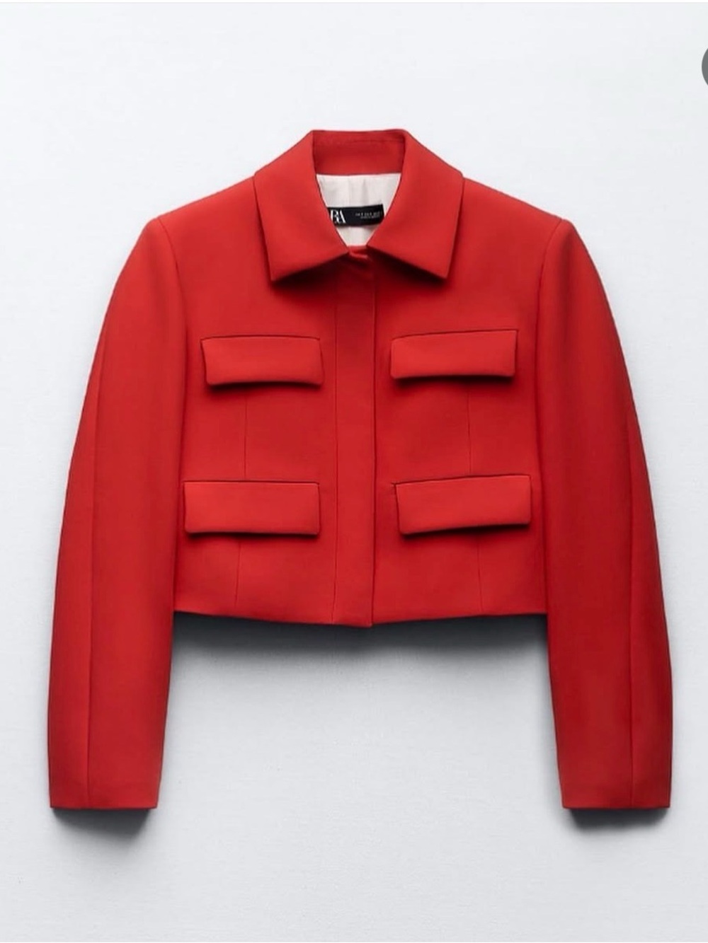 Zara Red Cropped Blazer